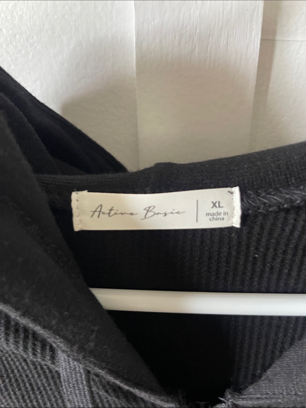 Women’s Black Zip-Up Hoodie Jacket - light weight waffle material - Picture 3 of 4